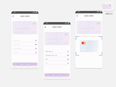 Daily UI - Card Checkout figma figmaappdesign figmadesign graphicdesigner mobileapp mobileapplication ui uidesign userexperience userexperiencedesign