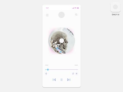 Daily UI - Music player creativity figma figmaappdesign figmadesign mobileapp mobileapplication ui userexperience userexperiencedesign userinterface