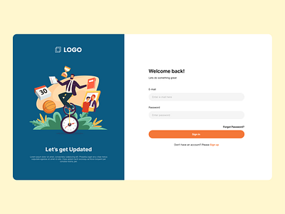 Login page - Webapp design