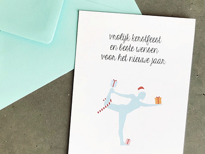 Pilates christmas card card christmas design pilates