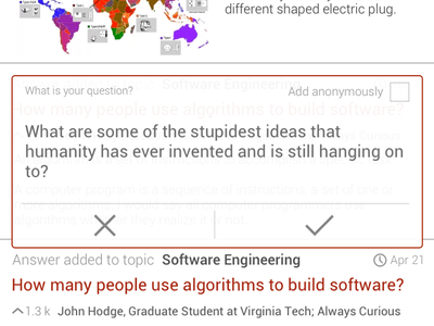 Quora - Ask android app design holo holoify quora redesign ui