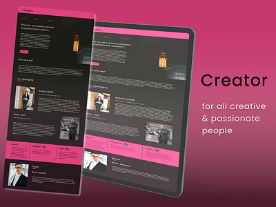 Creator - a web template design