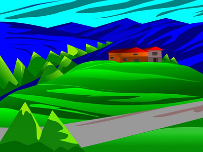 Landscape vector drawing