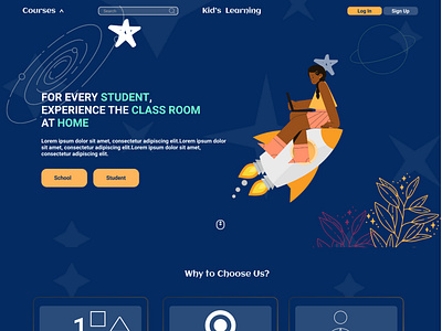 Website Design Template for E-Learning