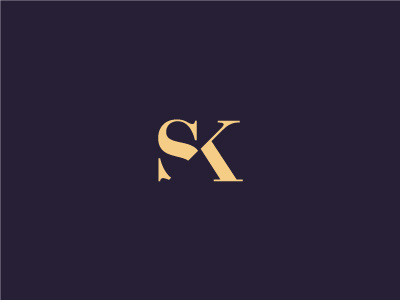 SK Monogram brand lettermark logo logo design luxury monogram