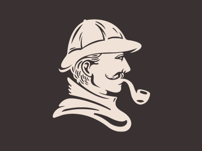 Sherlock Holmes' Inspired Logo face illustration logo logo design sherlock sherlock holmes side face