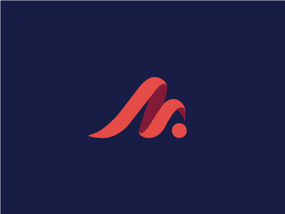 M + Ribbon Logo lettermark logo m monogram monogram logo network signal ribbon signal
