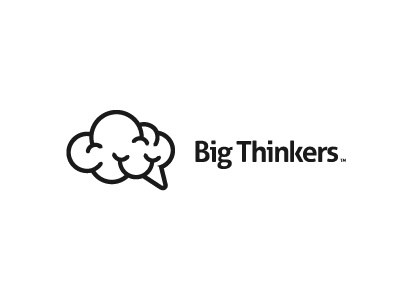 Brain Logo Big Thinkers brain logo logo design smart speak speech bubble think