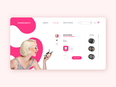 PopSockets Product Page branding design icon typography ui ux vector web web design website