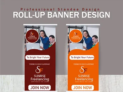 Roll up banner design banner brading brand branding creative design designer graphic illustration logo poster print ready pull up banner reactable roll up roll up banner standee standee design ui vector