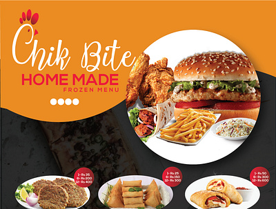 Fast Food Menu Design brand branding creative design designer fast food graphic graphic design illustration layout logo menu ui vector
