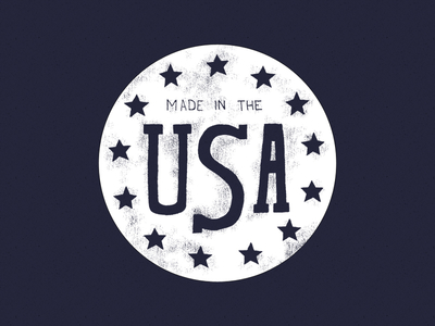 Made in the USA hand drawn lettering type typography vintage