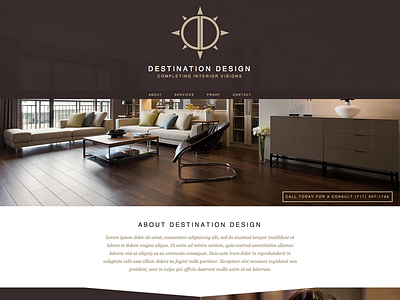 Destination Design ui web design website