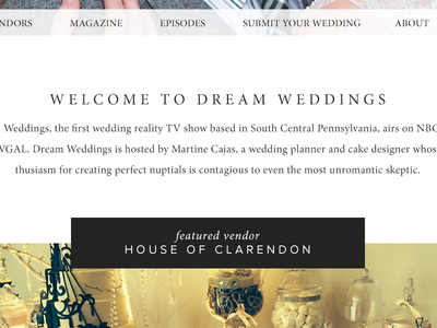 Dream Weddings web design weddings