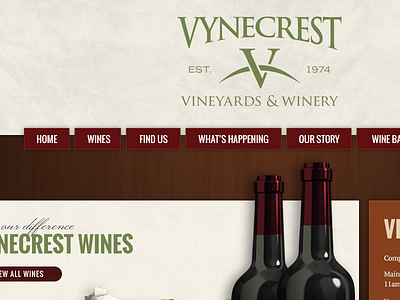 Vynecrest web design winery