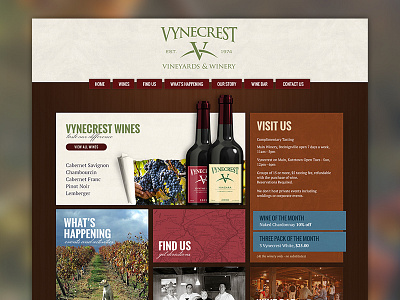 Vynecrest Final web design website wine wine site wine website winery