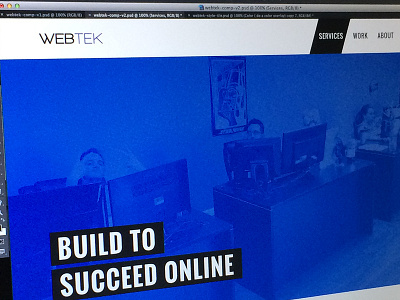 Webtek Peek blue ui web design website