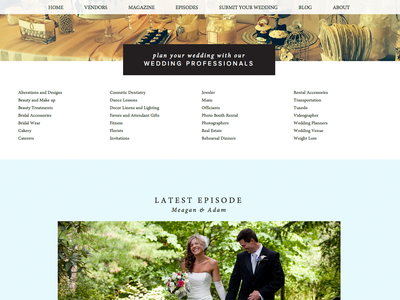 Dream Weddings Vendors design engaged engagement married type ui ux web design website website design weddings