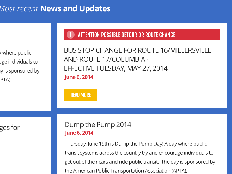Red Rose Transit Authority News and Alerts by Daniel E Kling Jr on Dribbble