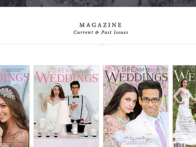 Dream Weddings Magazine brides clean design typography ui web design website weddings white