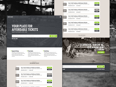 Kevin's Tickets design tickets ui user interface web design