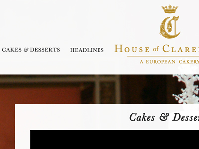 House of Clarendon cakes web design weddings