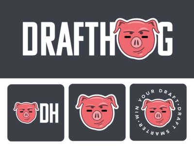 Drafthog reworking the pig brand and identity branding illustration pig