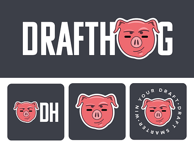 Drafthog reworking the pig brand and identity branding illustration pig