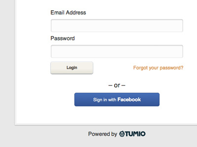 Tumio Login 717studios forms ui ui design user interface web design