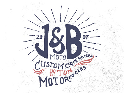 J&B Moto T-Shirt hand drawn lettering t shirt typography