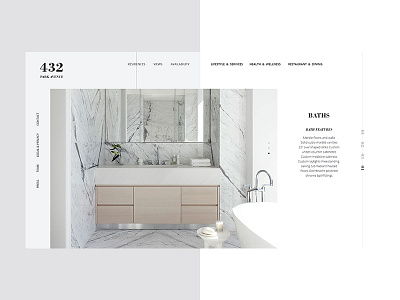 432 Park Avenue architecture bath clean digital flat intelligent minimal trends ui ux