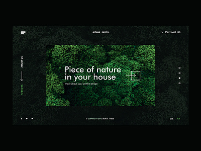 Mona Moss clean digital flat green intelligent minimal moss trends ui ux