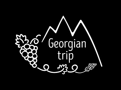 Georgian Trip georgia grape logo vector