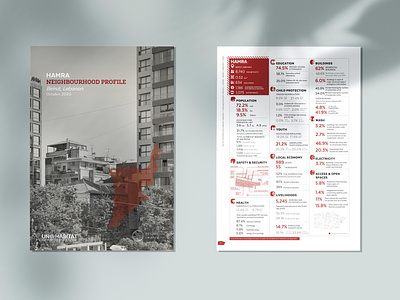 Neighbourhood Profile, Beirut Lebanon data visualisation design graphic design identity design infographic
