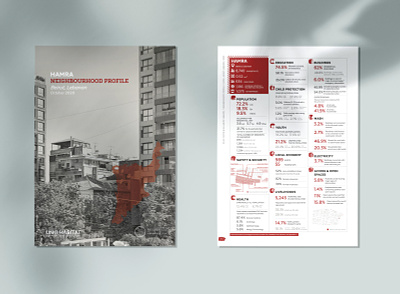 Neighbourhood Profile, Beirut Lebanon data visualisation design graphic design identity design infographic