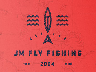 Jm Logo Op1 compass fish fishing fly fishing houston htx logo tangelo texture