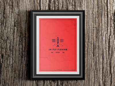 Jm Poster fly fishing houston htx logo outdoors poster tangelo