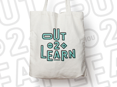 Out2learn Wordmark education houston htx teal texas tx typography word mark