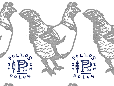 Pollos in Polos chicken hand drawn houston htx logo pollo polo texas typography