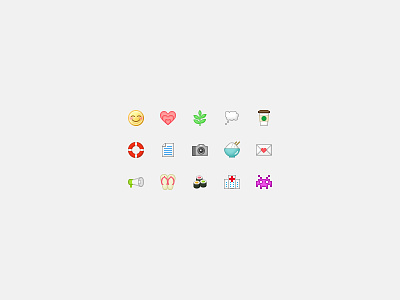 A Few Emojis 16px 32px emoji emoticons pixel perfect