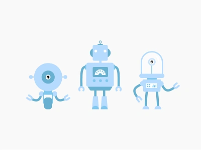 Cute Little Robots character droids robots