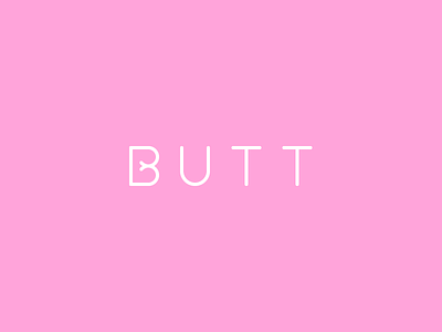 Designer's Butt butt logo typography