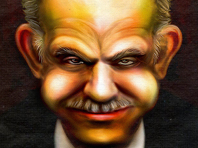 Papandreoy caricature greece illustration papandreou