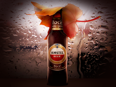 Autumn Bock amstel autumn beer bock drops illustration leaf window