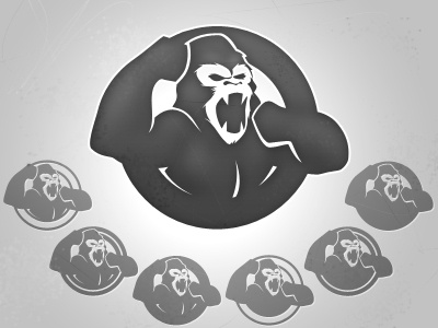Gorilla logo-icon agressive ape gorilla icon illustration king kong logo teeth