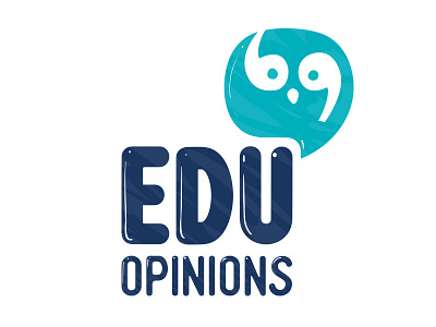 EDUopinios logo bubble education logo logotype opinions owl quotes student talk
