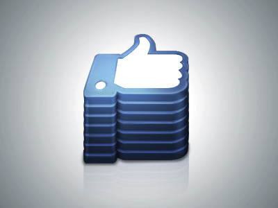 Likesss design facebook hand icon illustration like thump