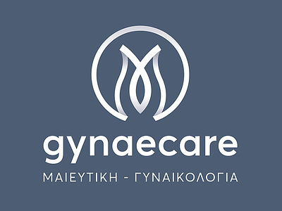 Gynaecare blossom body doctor flower gynaecology logo logotype medicine obstetrician obstetrics ribbon woman
