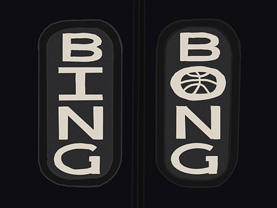 Bing bong graphic design handlettering illustration knicks typography