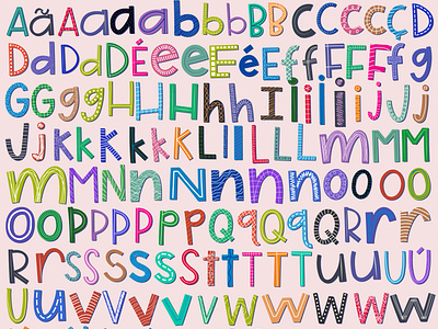 Colorful Handrawn Alphabet